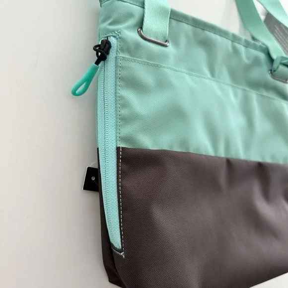 Sherpani Bag RFID Travel Crossbody Seagreen Nylon Clolorblock Sadie Vegan - Picture 4 of 10